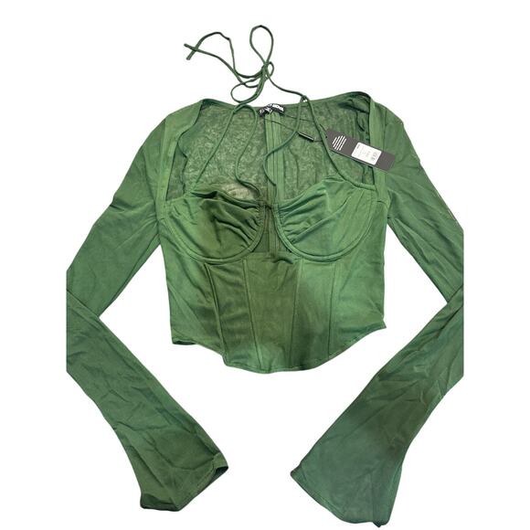 FashionNova Melanie Top Olive NWT Small - Picture 2 of 2